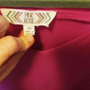 Pink Rose - pink shirt sleeve blouse